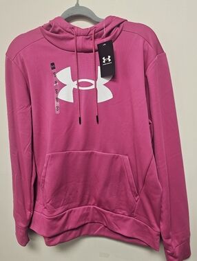 Under Armour Hot Pink Hoodie with White Logo